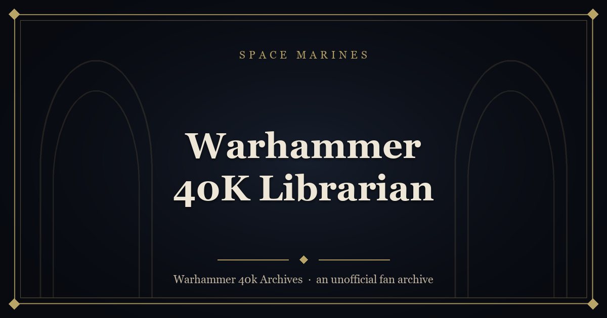 Warhammer 40K Librarian
